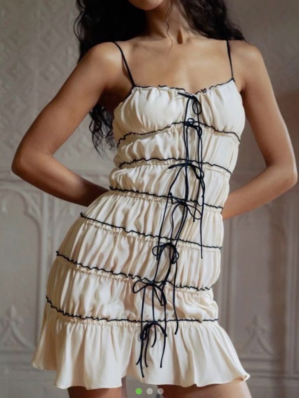 Mirror Palaias Ruffle Tunnel Mini Dress