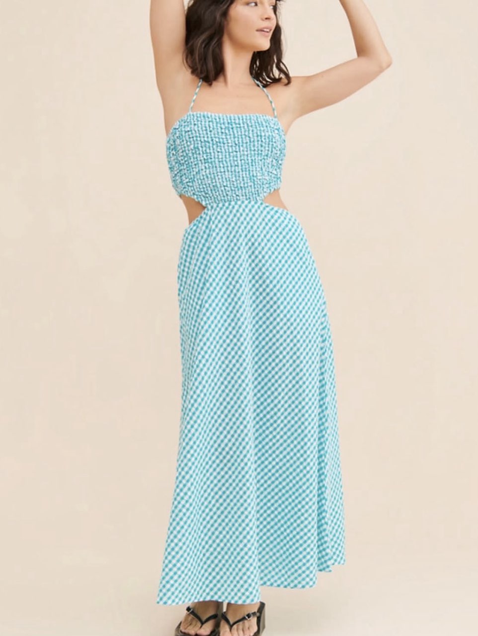 Saylor Nela Gingham maxi