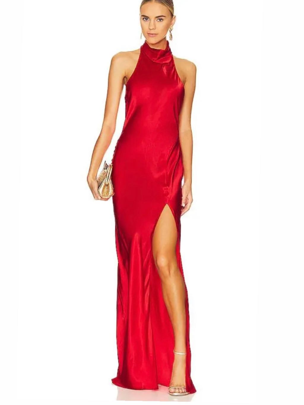Red maxi dress
