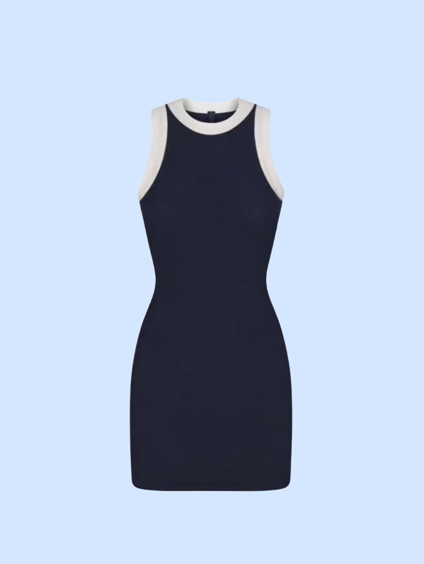 SKIMS navy & white tank dress!