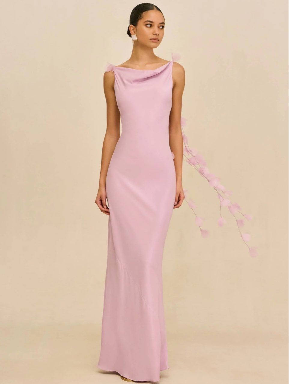 Lilac Floral Applique Gown