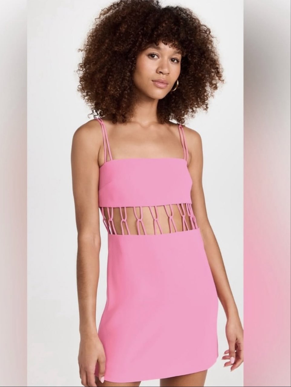 Pink Cutout Mini Dress