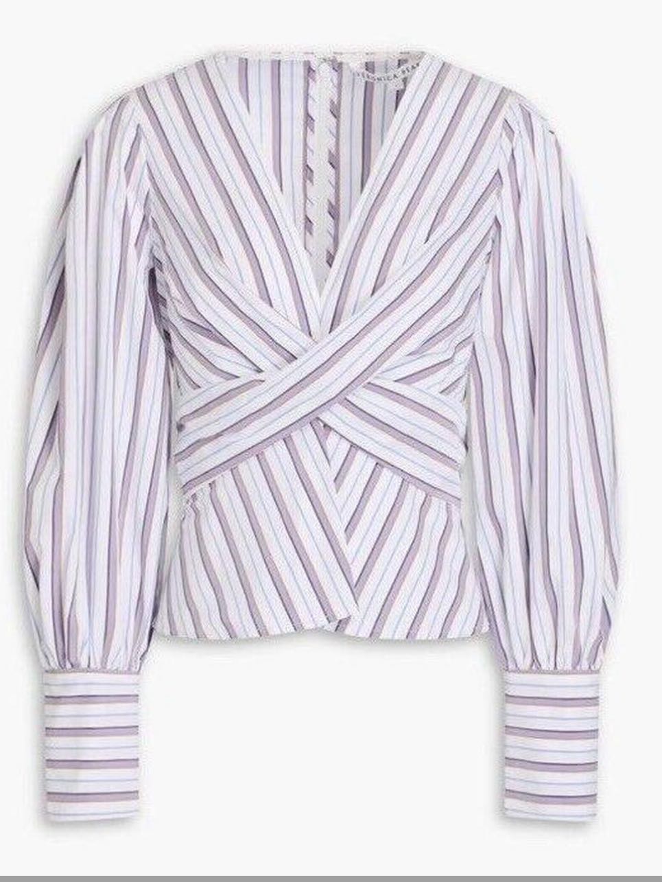 Veronica bears purple stripe wrap top