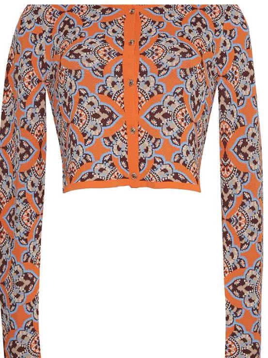 Orange and Blue Cardigan