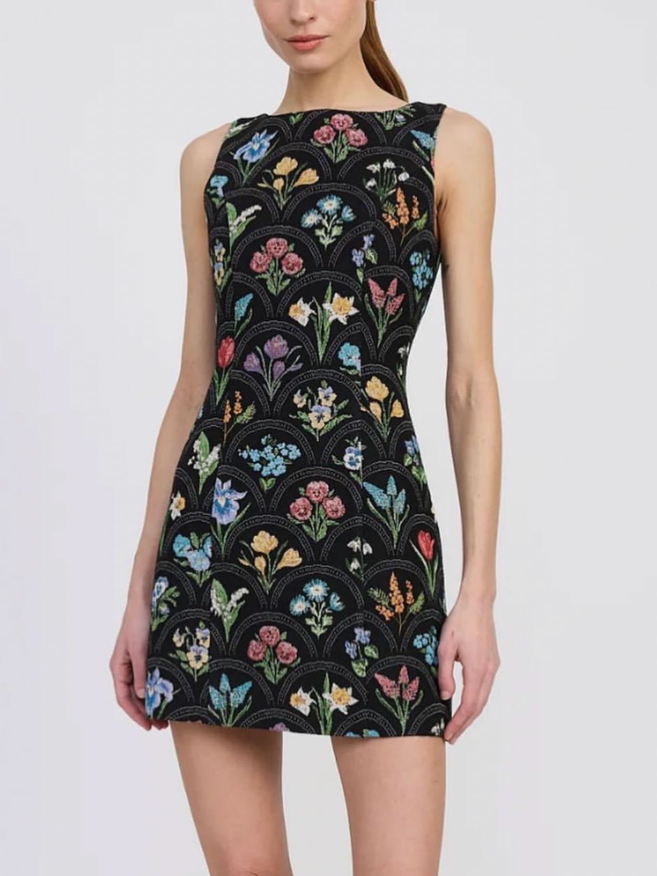 Black flower dress