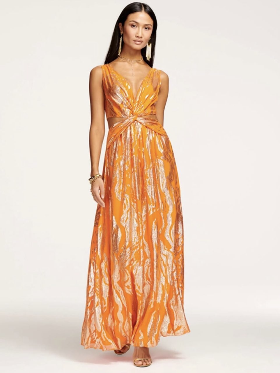 Irene Cutout Printed Maxi Dress