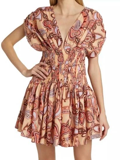 Pink Smocked Mini Dress
