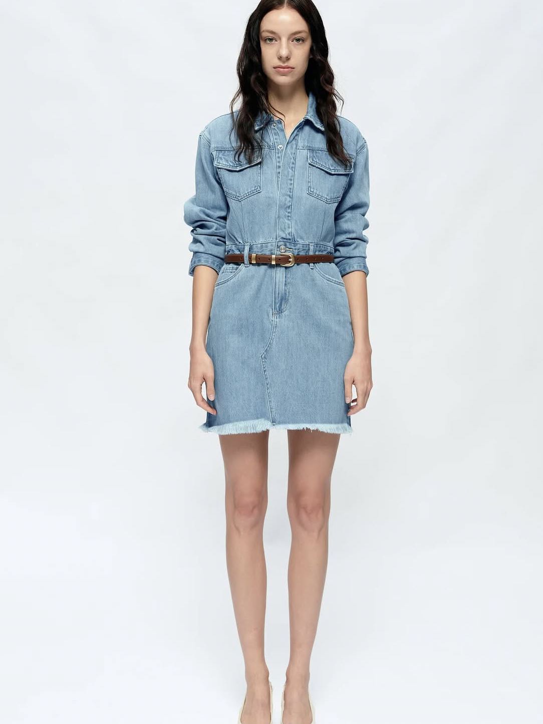 Denim mini dress