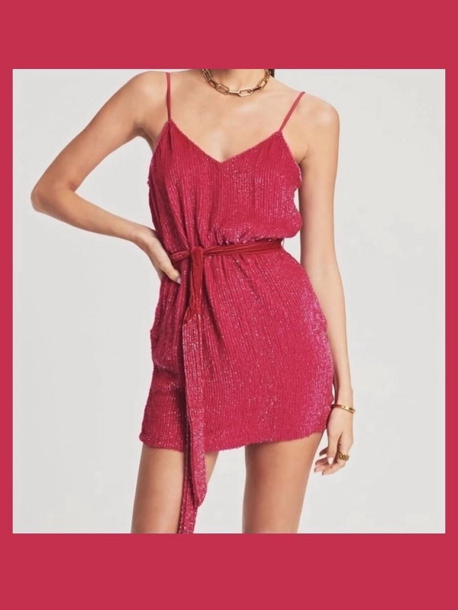Pink sequin dress