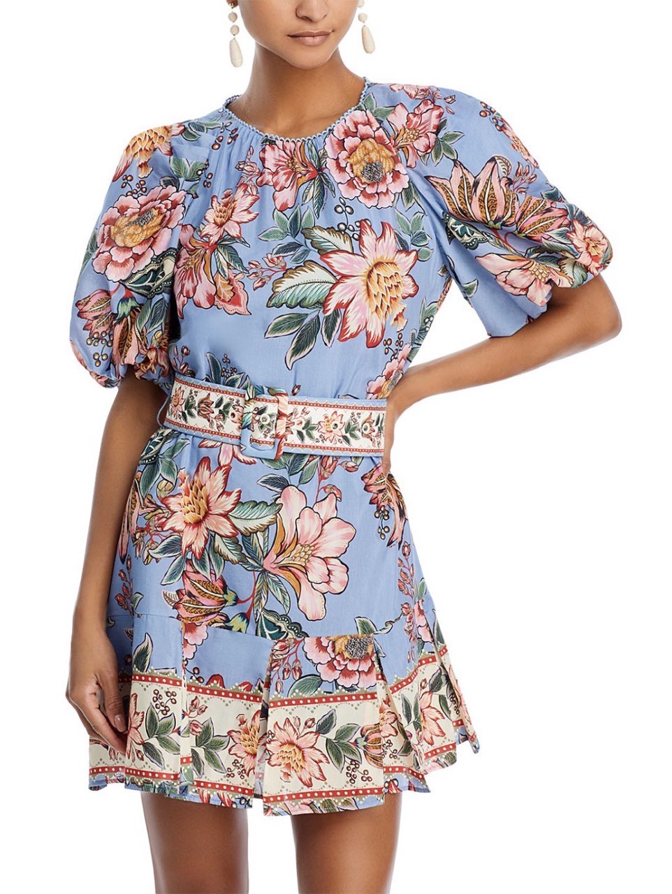 Farm Rio Wonderful Bouquet Mini Dress