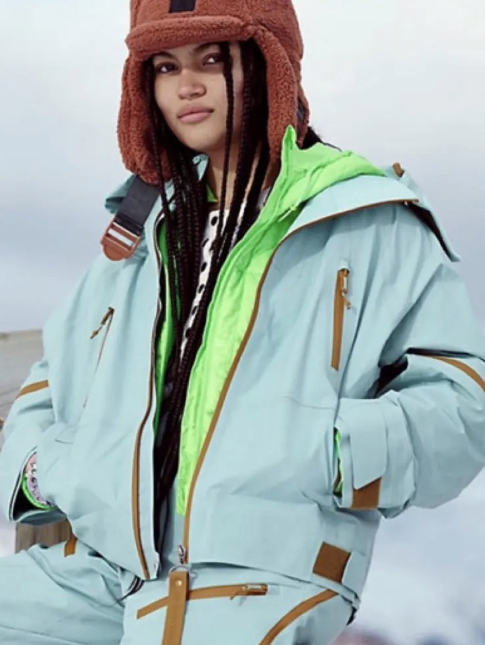 Light Blue Ski/Snowboard Jacket and Pants Set