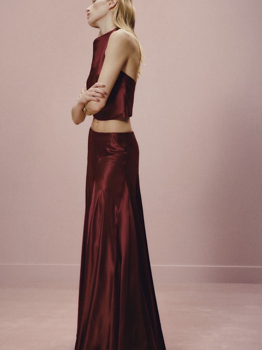 Reformation Sera Silk Two Piece Set