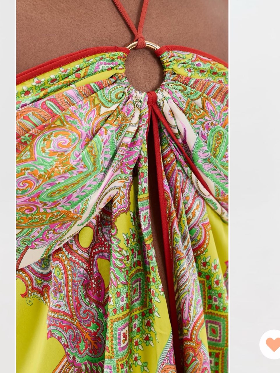Patterned Halter Scarf Top