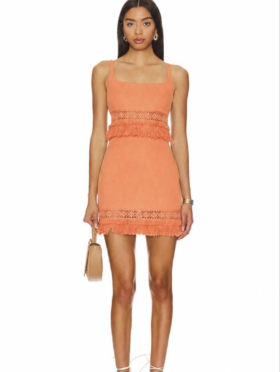 Saylor kenzia dress in peach