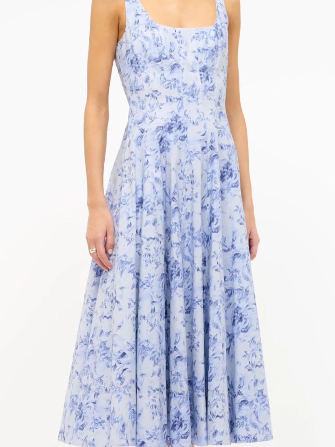 Staud Wells Floral Midi Dress