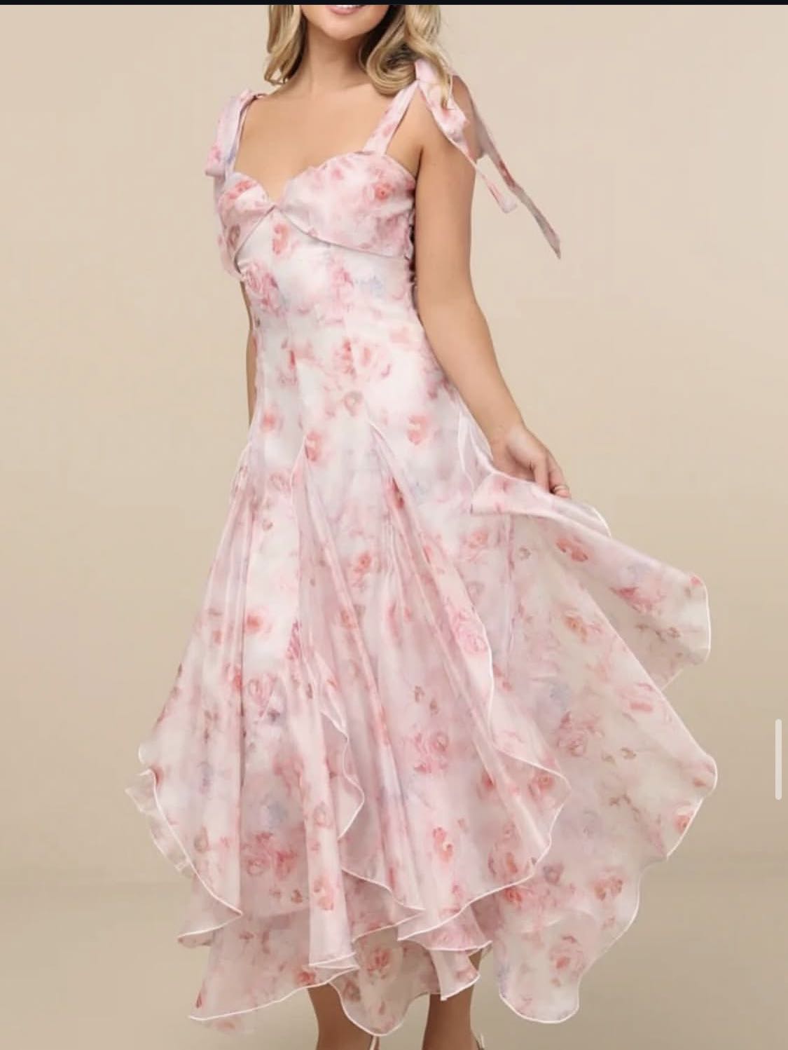 Pink floral maxi