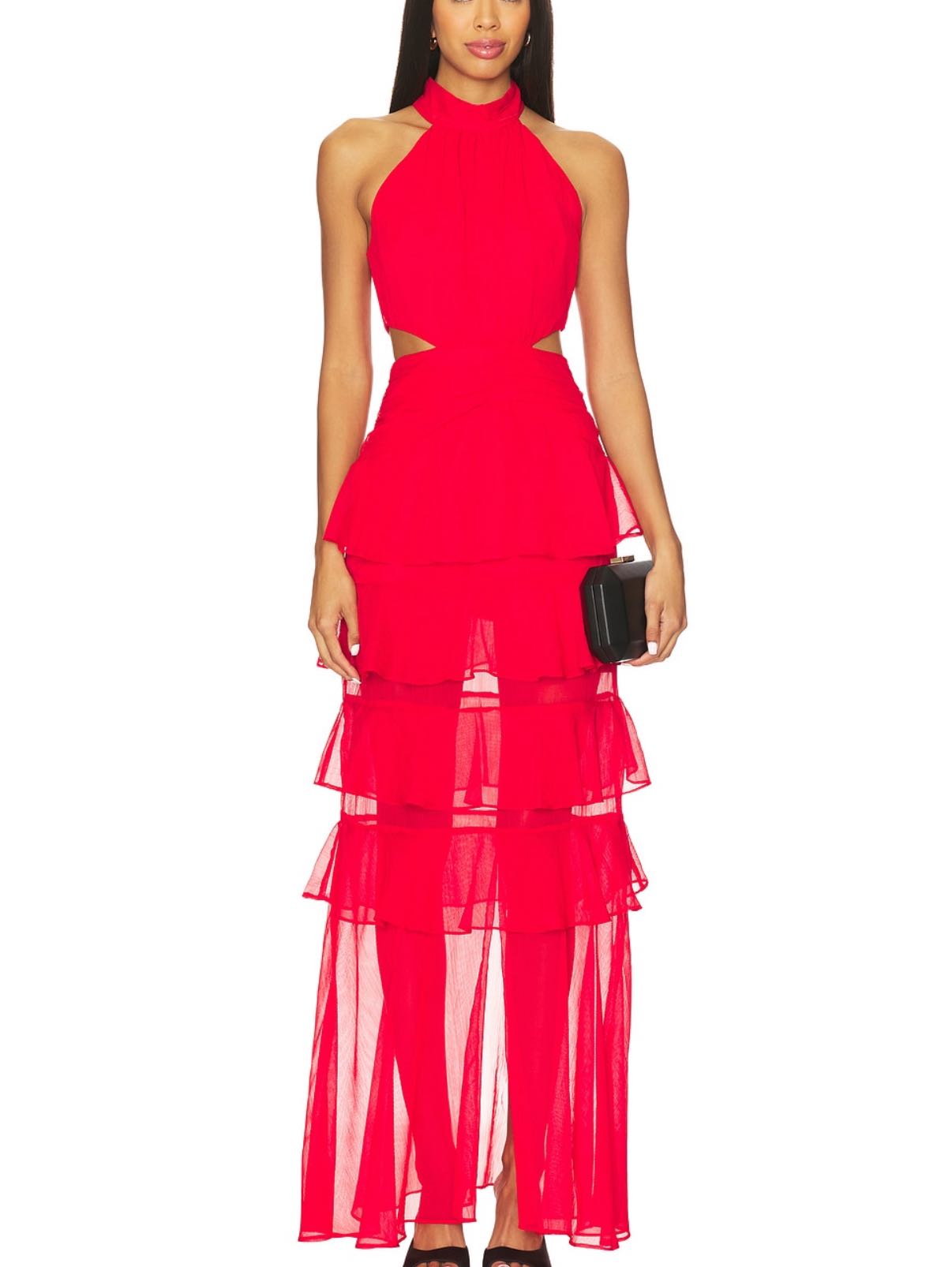 Lilja Halter Neck Red Dress