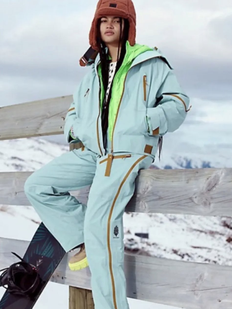 Light Blue Ski/Snowboard Jacket and Pants Set