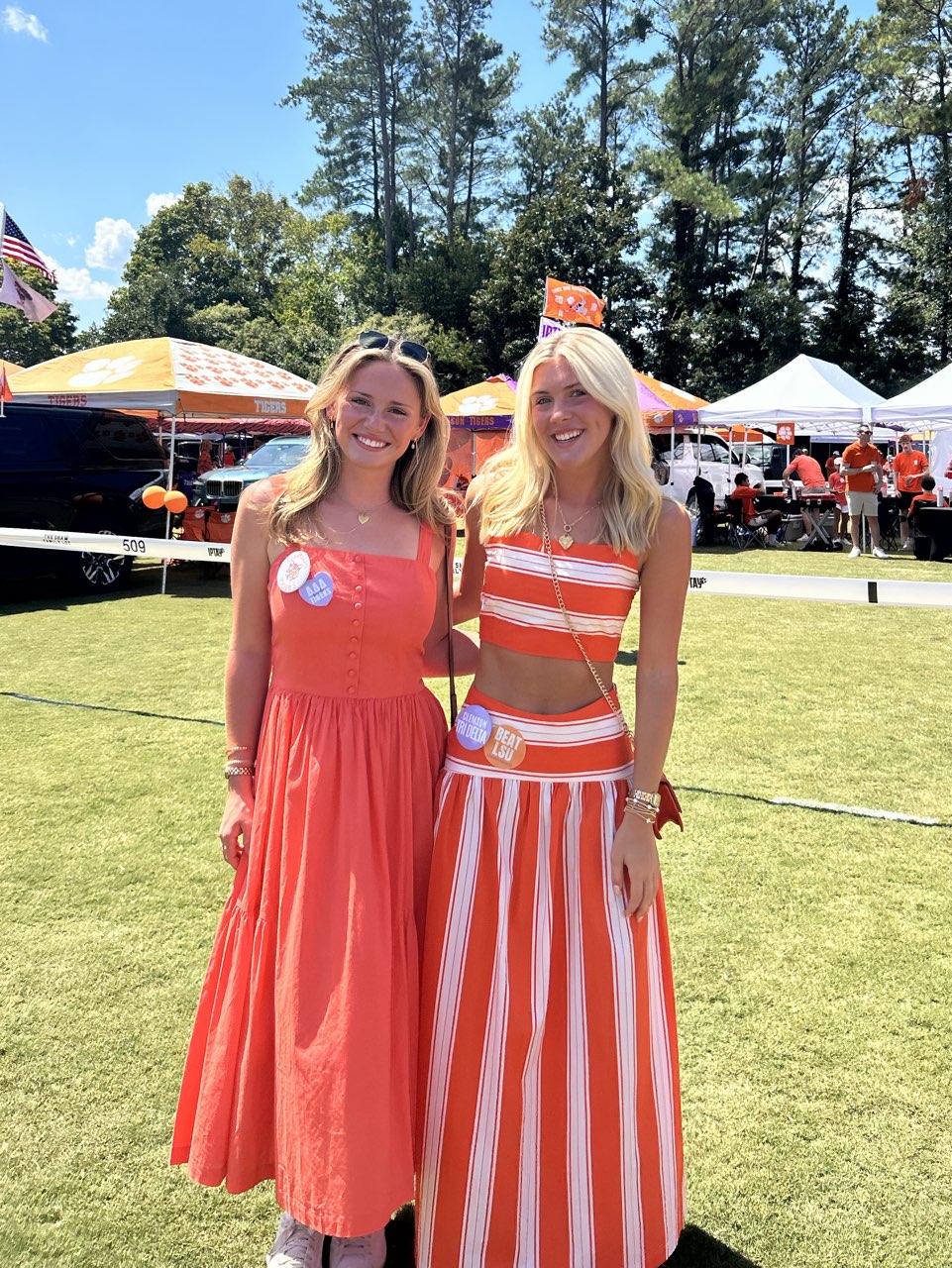 Orange and White Striped Set!