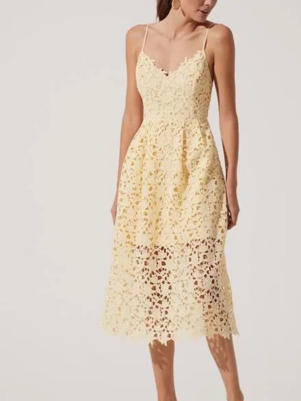 ASTR The Label Yellow Floral 3D Dress