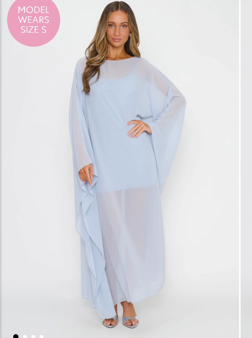 Light Blue Sheer Maxi Dress