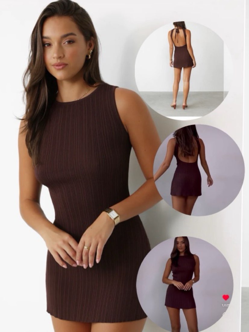 Ribbed Halter Mini Dress