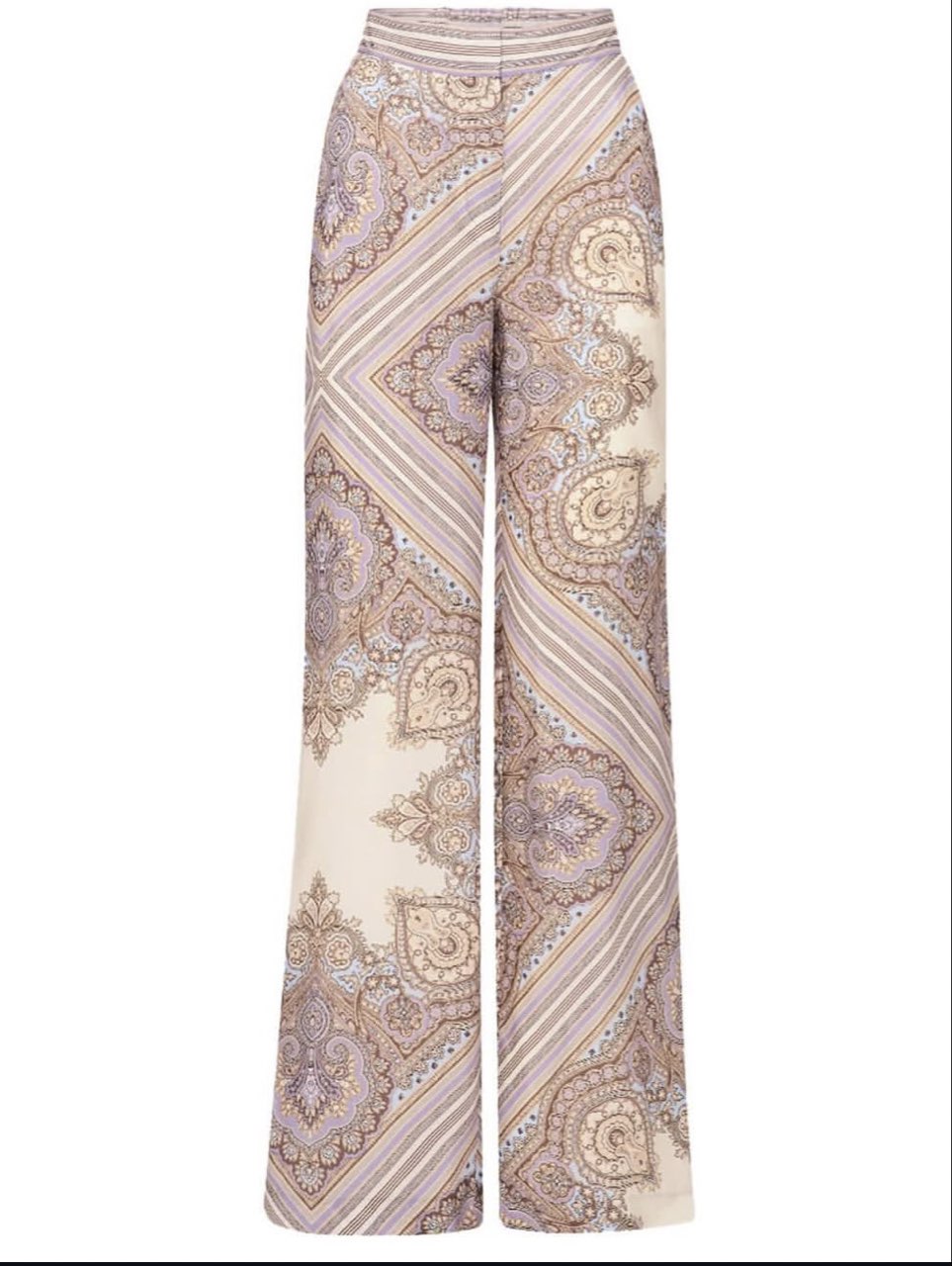 Paisley Wide-Leg Pants