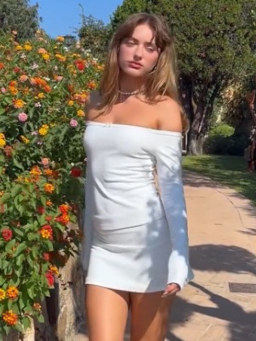 Mirror Palais White Off-Shoulder Top & Mini Skirt Set
