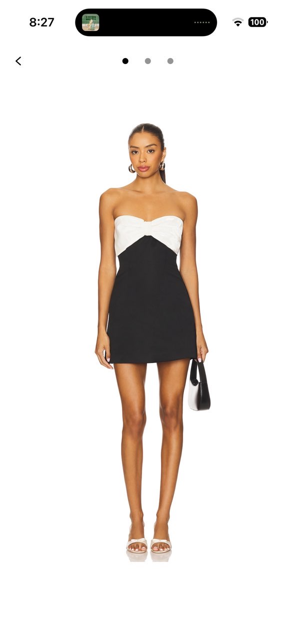 Sau lee jace mini dress in black