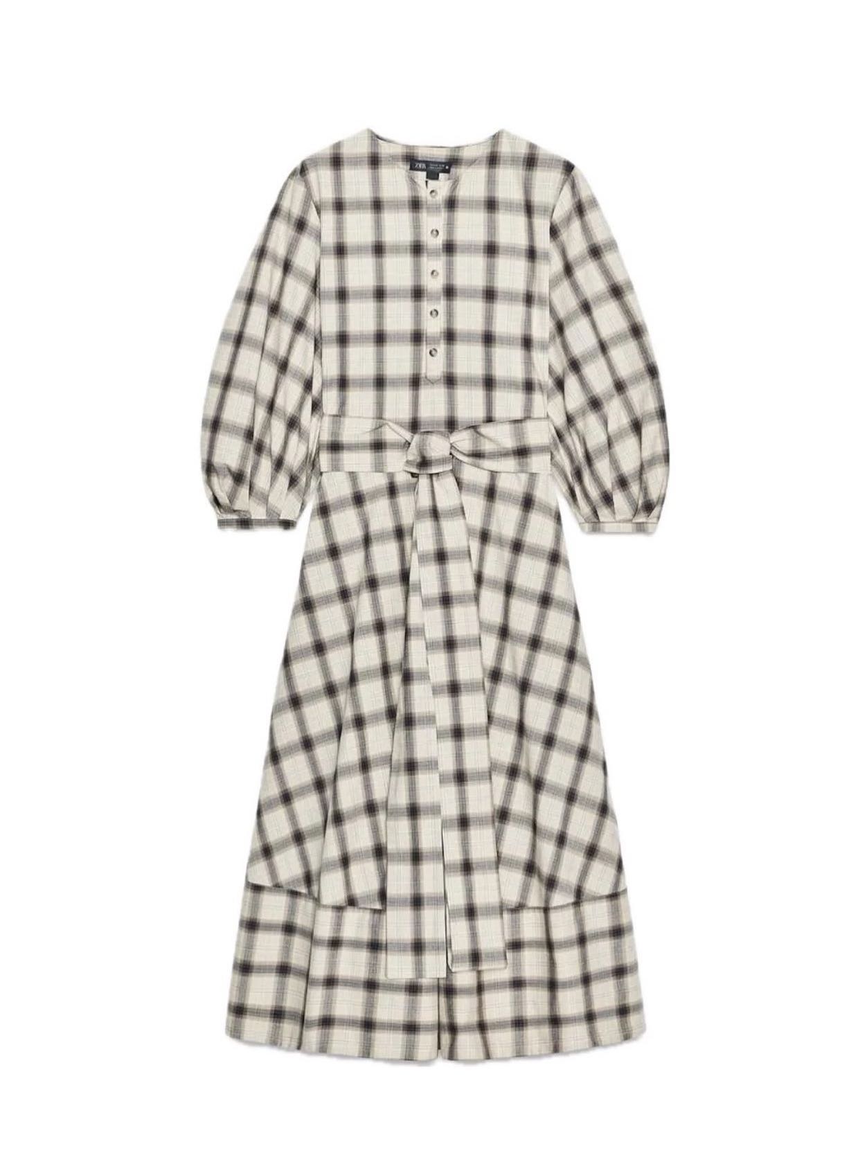 Zara Plaid Shirt Dress