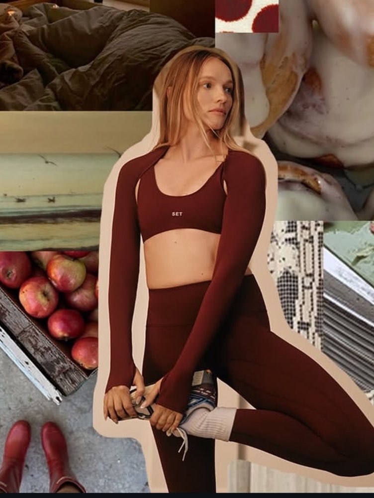 Burgundy Activewear Set with Long Sleeve Shrug