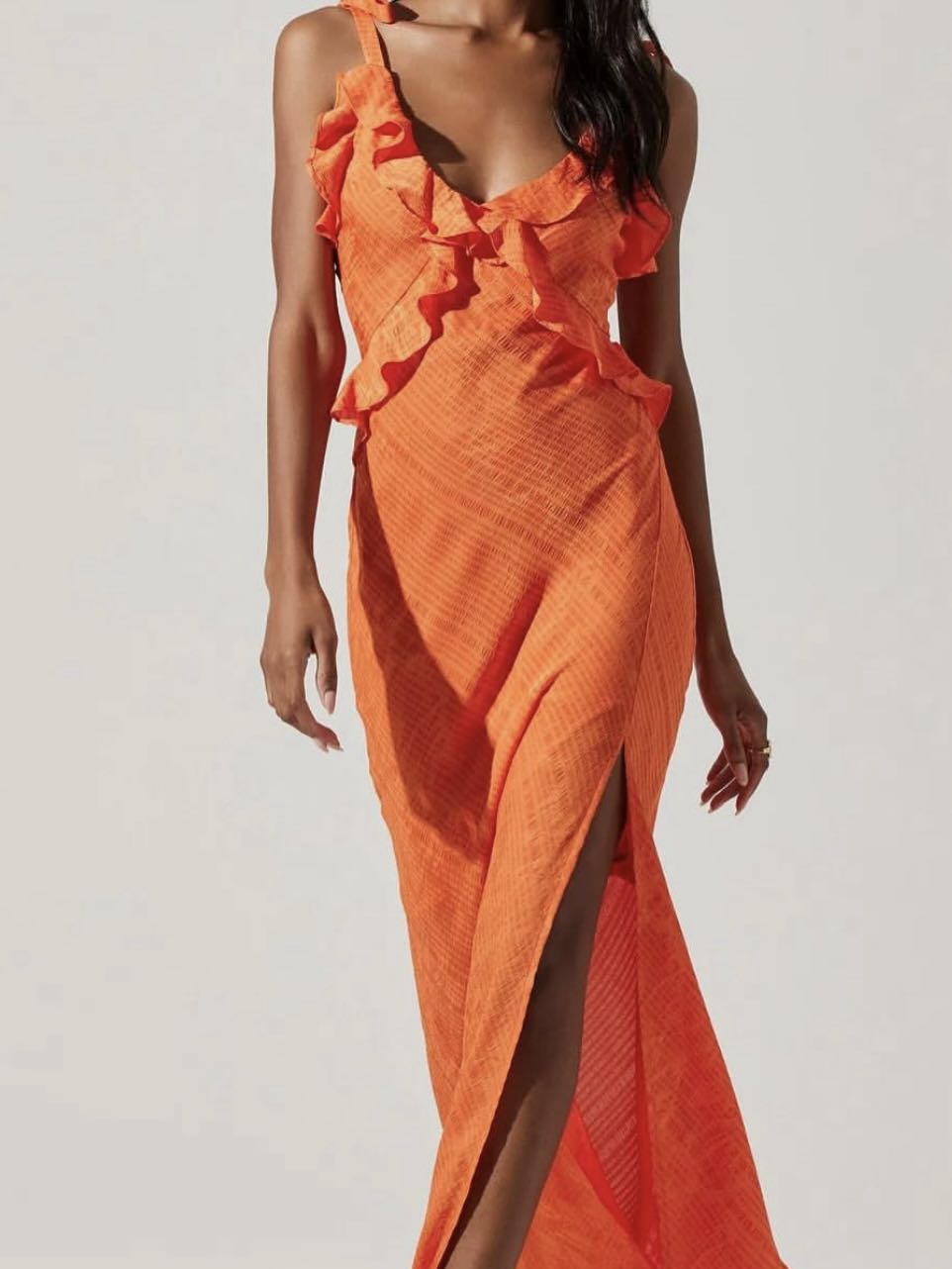 Long Orange Dress