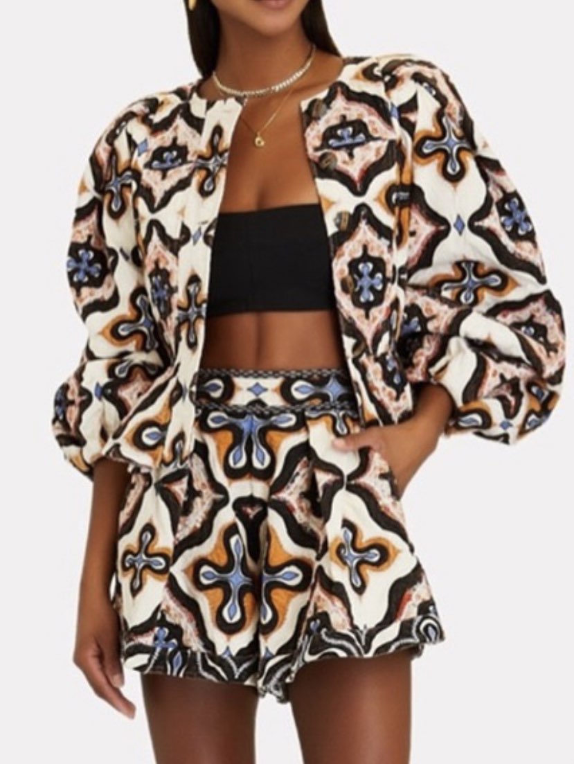 Farm Rio Printed Jacket and Shorts Set