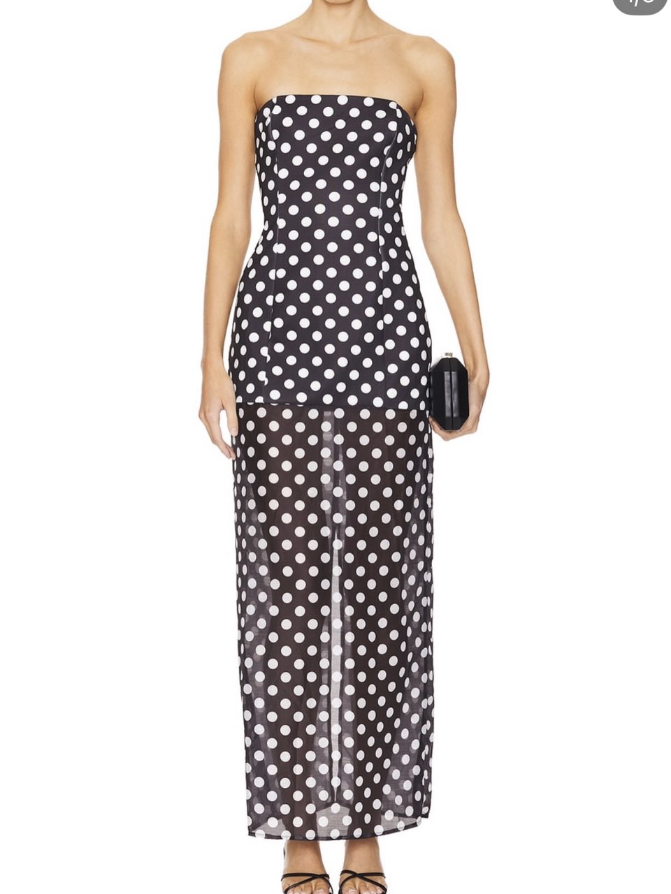 Black Polka Dot Midi Dress