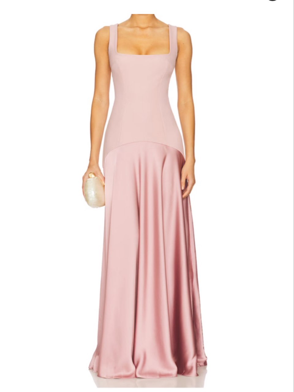 Blush Satin Evening Gown