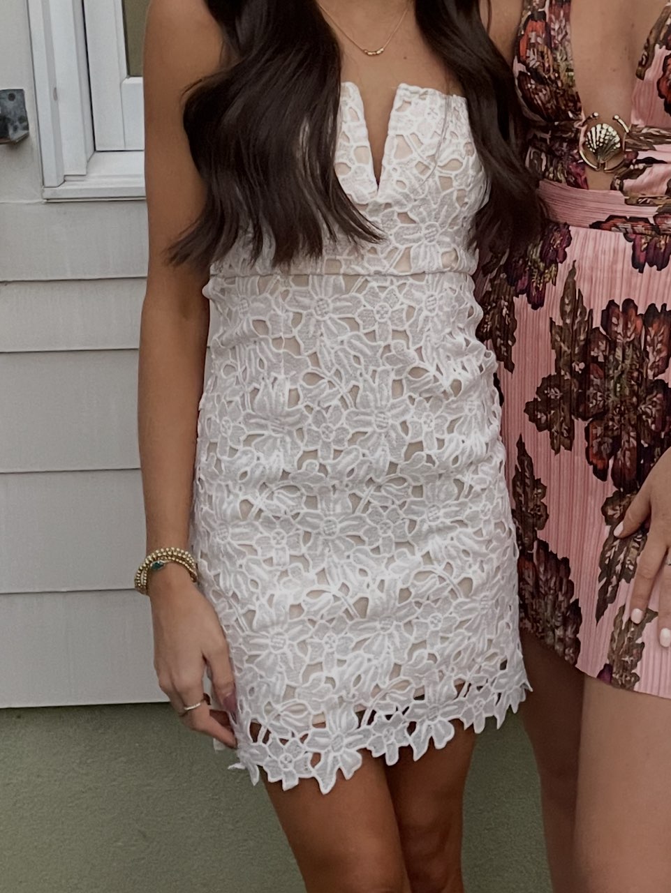 White Off-Shoulder Lace Mini Dress