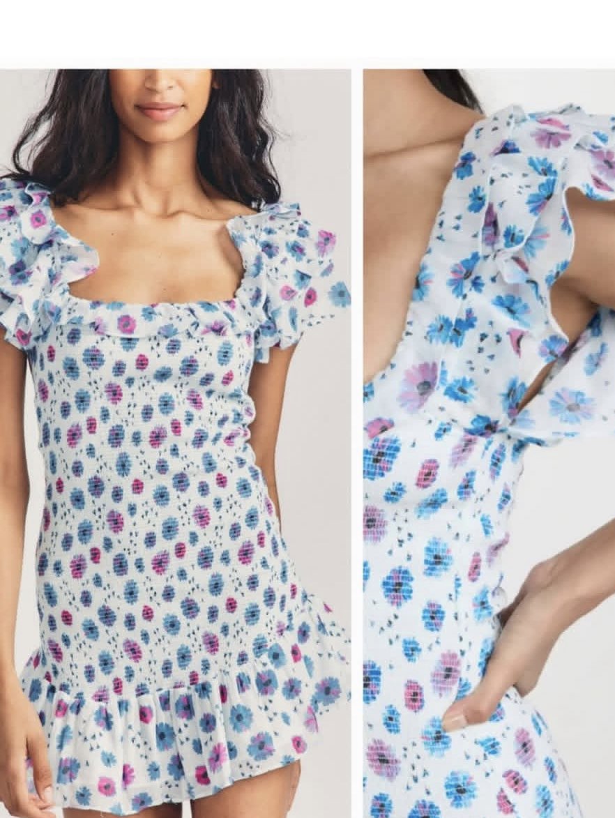 Floral Ruffle Mini Dress