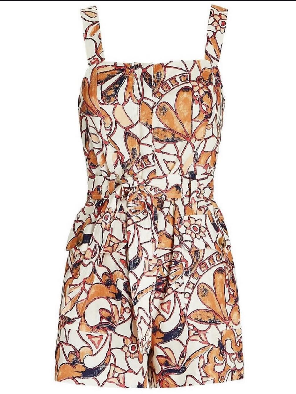 ALC Orange printed romper