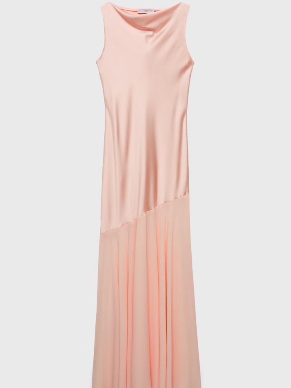 Light Pink Asymmetrical Maxi Dress