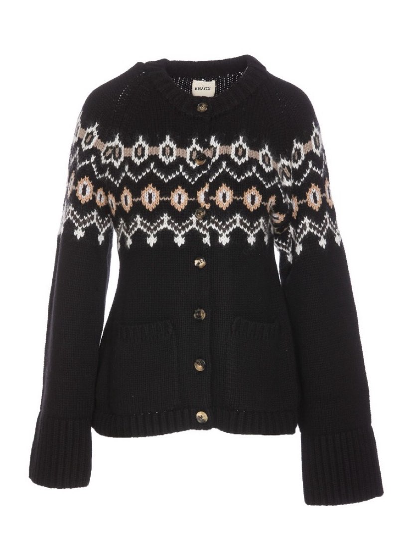 Black Fair Isle Cardigan