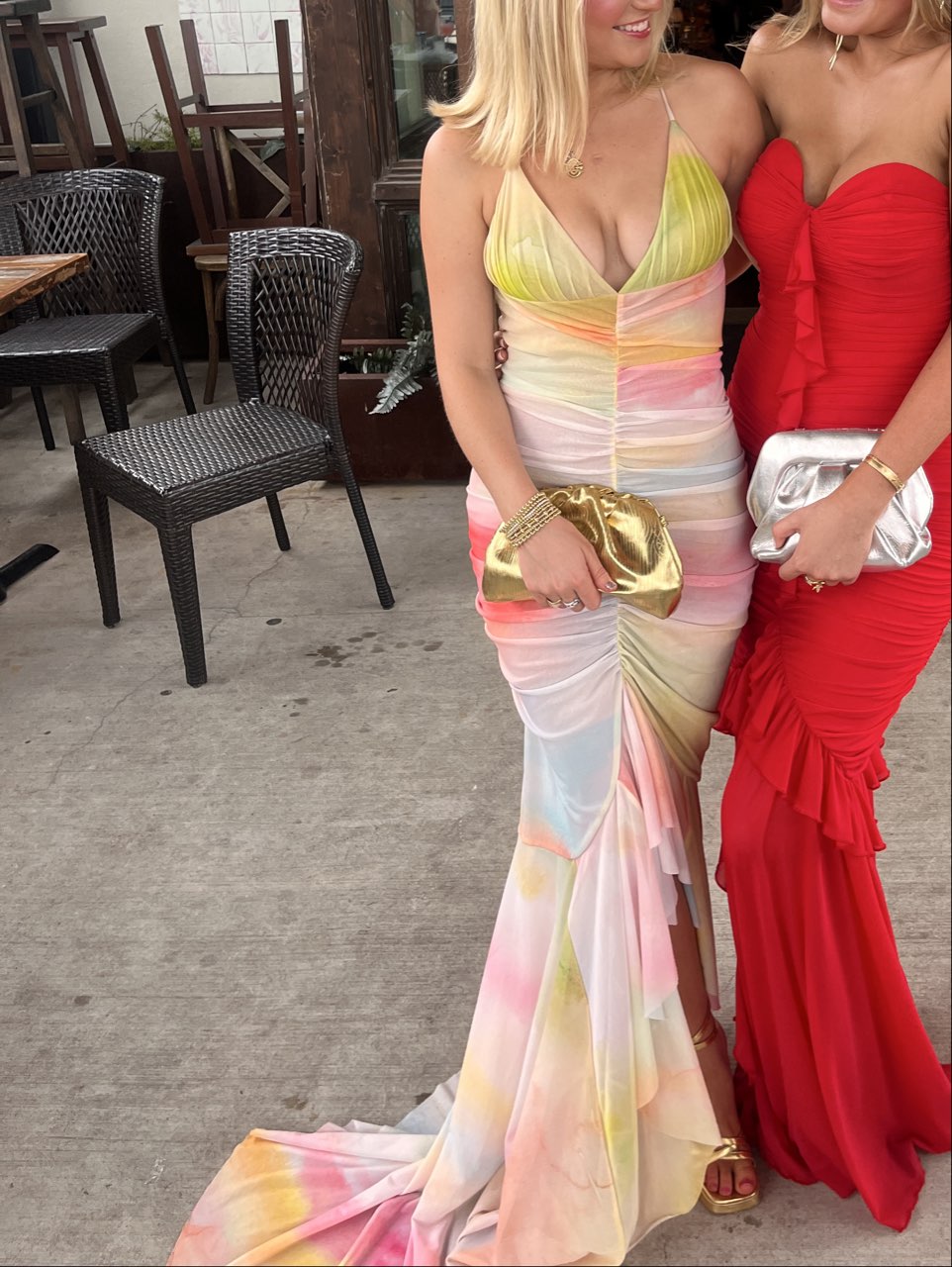 Revolve Watercolor Formal Dress