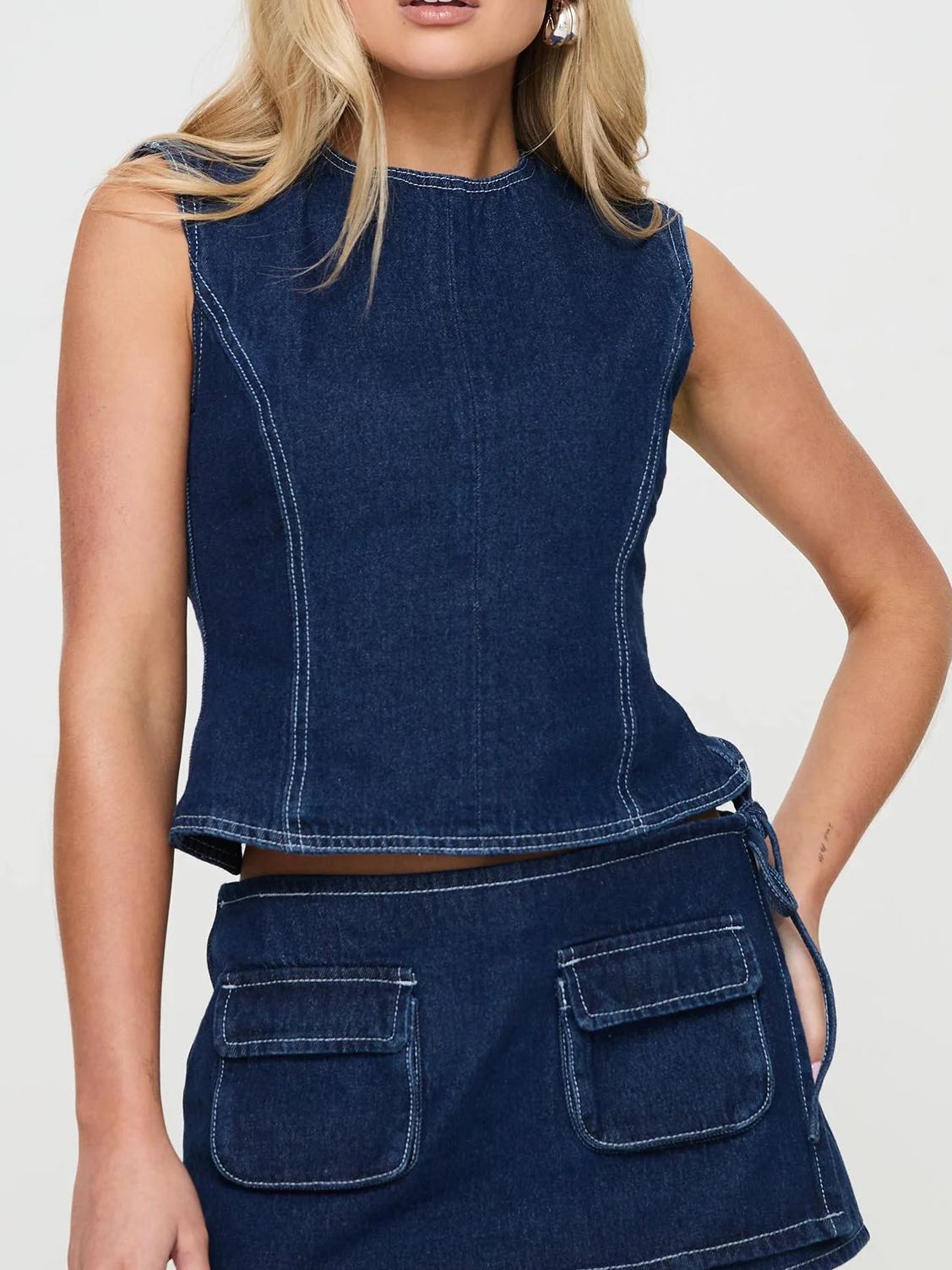 Denim Skort Set