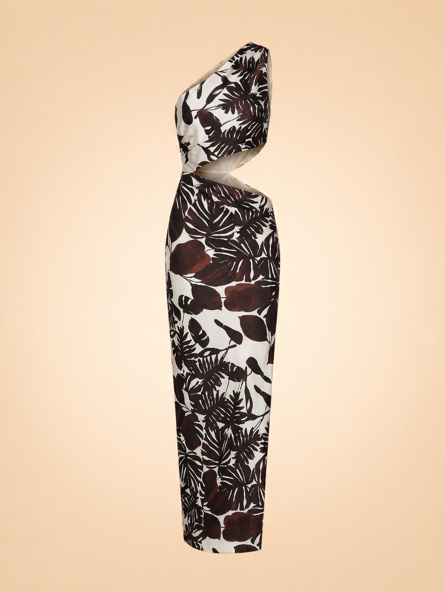 Raya One Shoulder Asymmetrical Gown