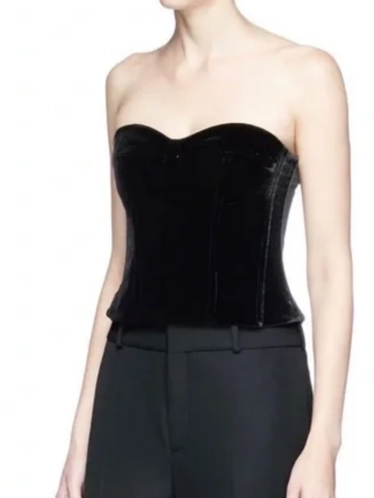 Black Velvet Corset Top