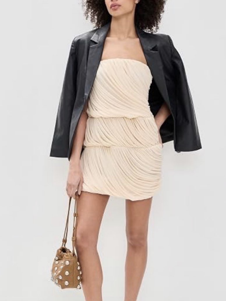 Cream Ruched Halter Midi Dress