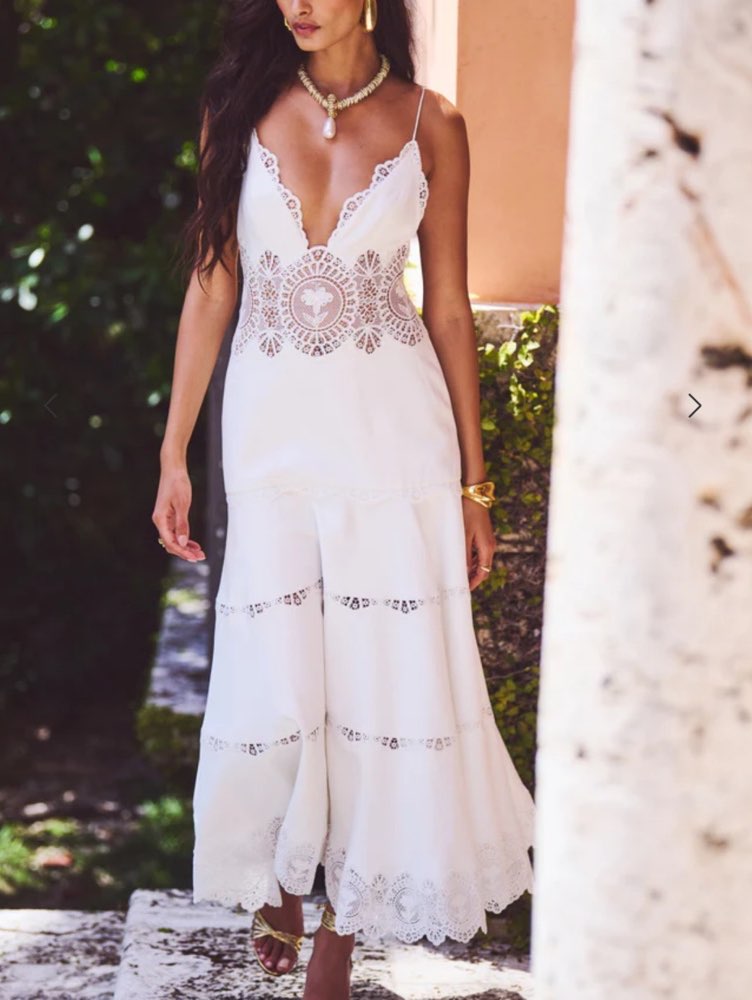White Lace Maxi Dress