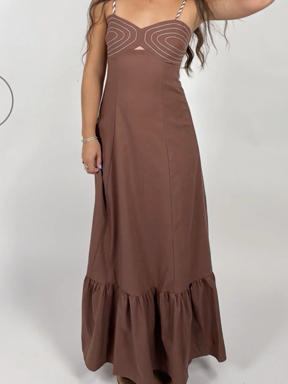 Brown maxi dress