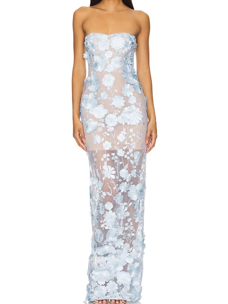 Bronx and Banco blue Jasmine gown