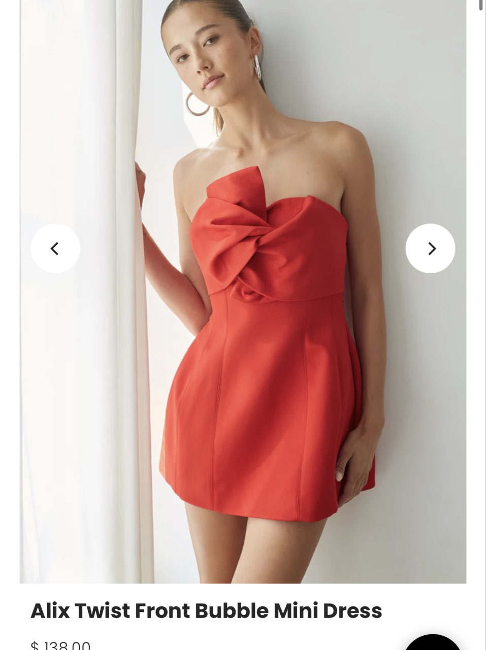 Red mini dress