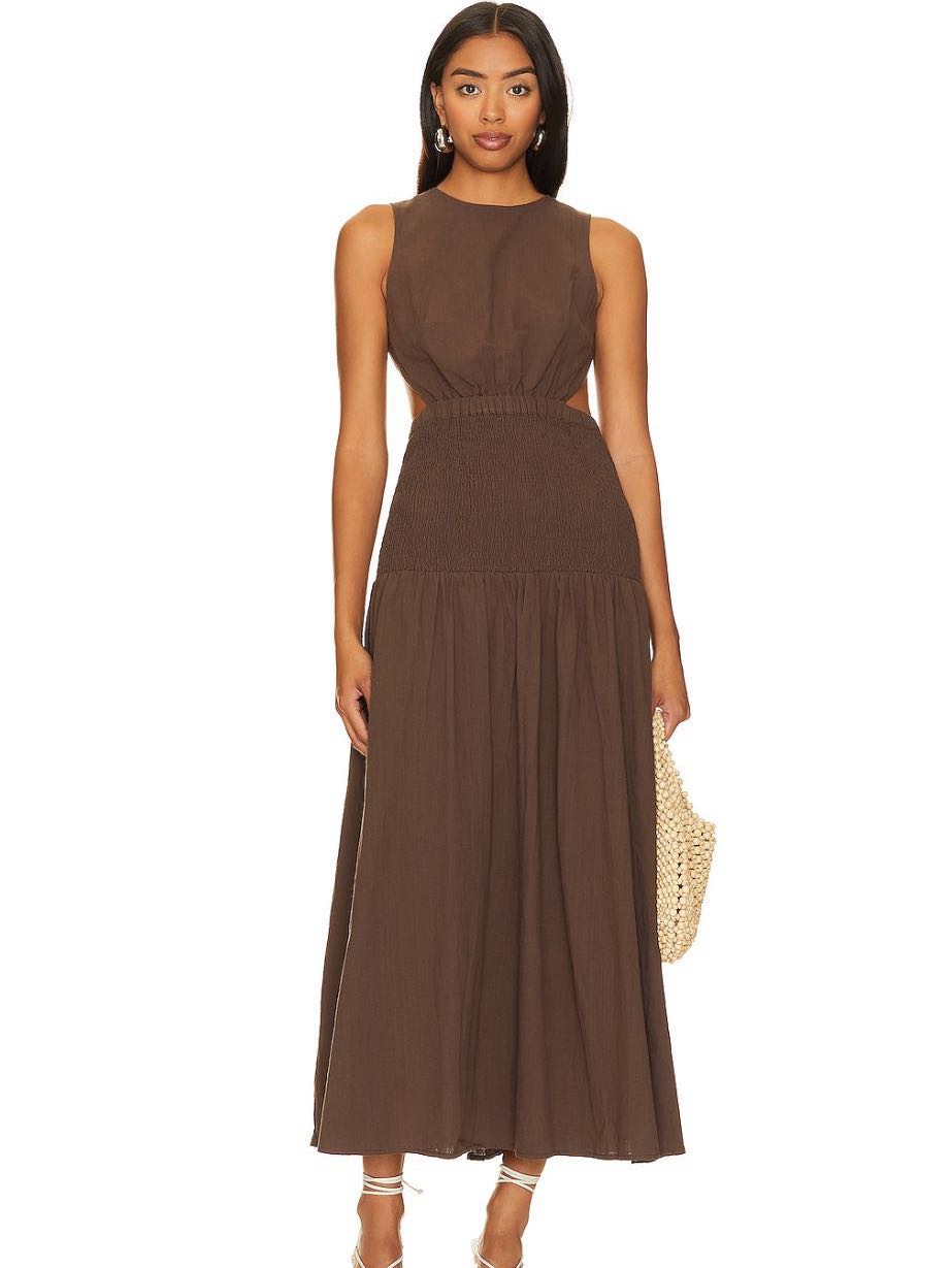 Lottie dress in chocolate